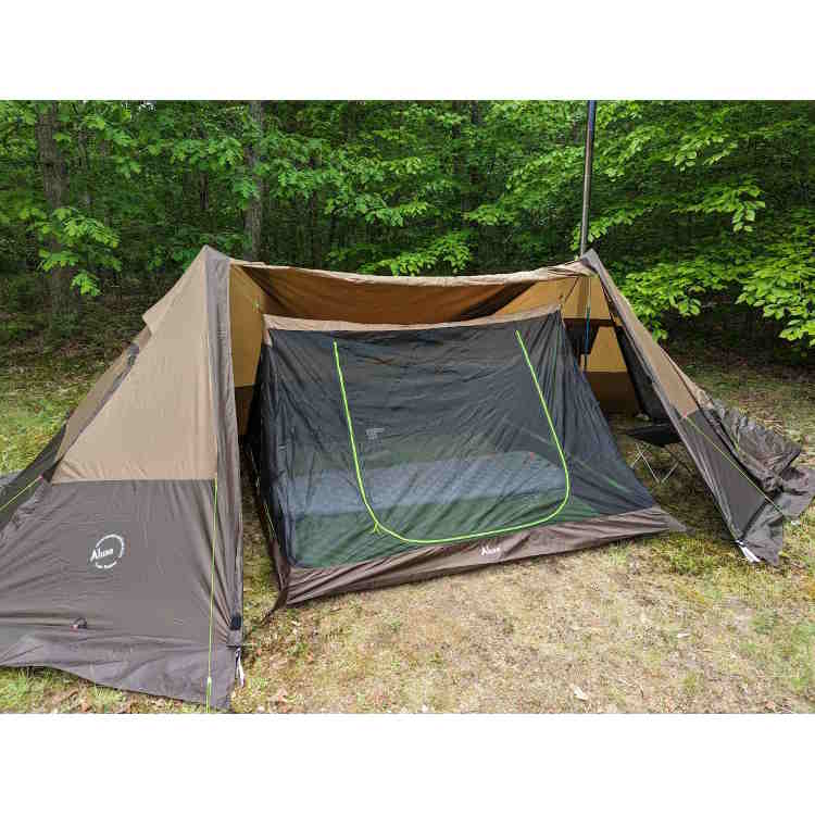 Luxe Twin Shelter inner tent inside Luxe Twin Shelter