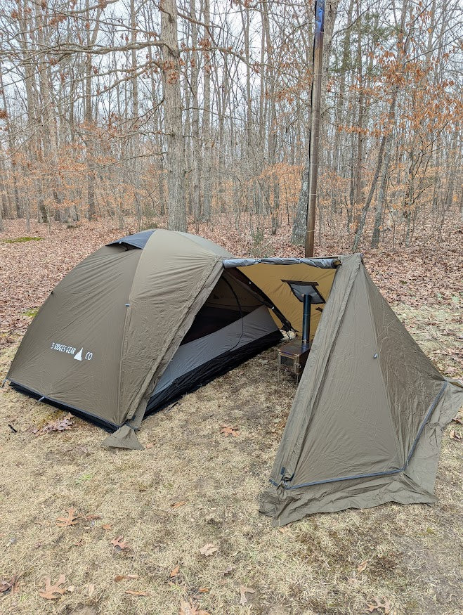 litefighter 2 two person tent Three Ridges Gear Mau-Har 2 Modular Hot Tent – ThreeRidgesGearCo